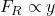 F_R \propto y