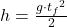 h = \frac{g \cdot {t_f}^2}{2}