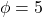 \phi=5°