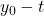 y_0-t